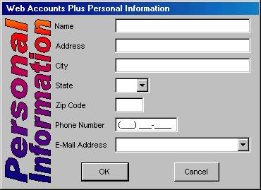 Web Accounts Plus Personal Information